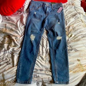 Wild Fable Blue Denim Stretch Ripped Jeans size 12